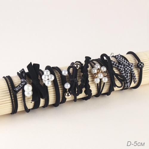 Резинка для волос набор 12 штук / YAN-21 /уп 1/черные