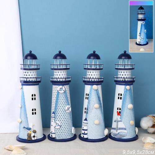 Сувенир Маяк 29 см / M001ABCD /уп 48/LED подсветка