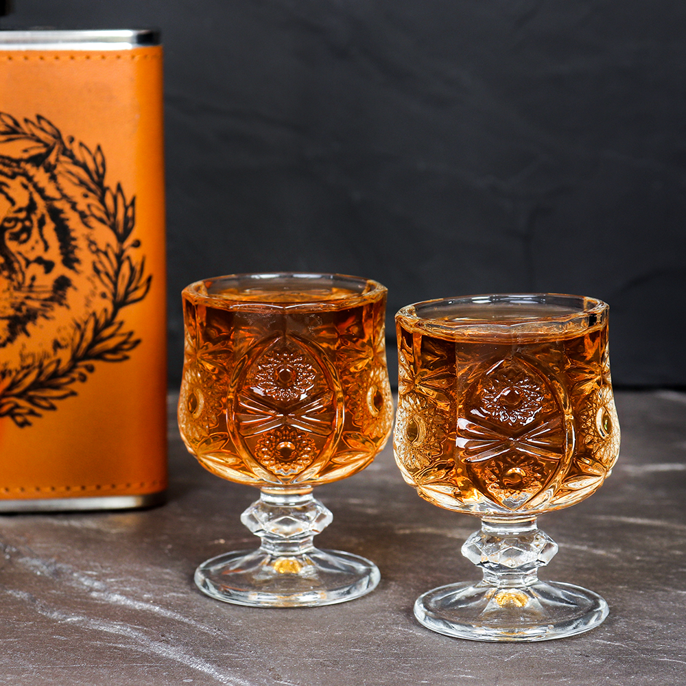 Рюмка 6 штук 50 мл бочонок Орнамент / 611-1B /уп 24/