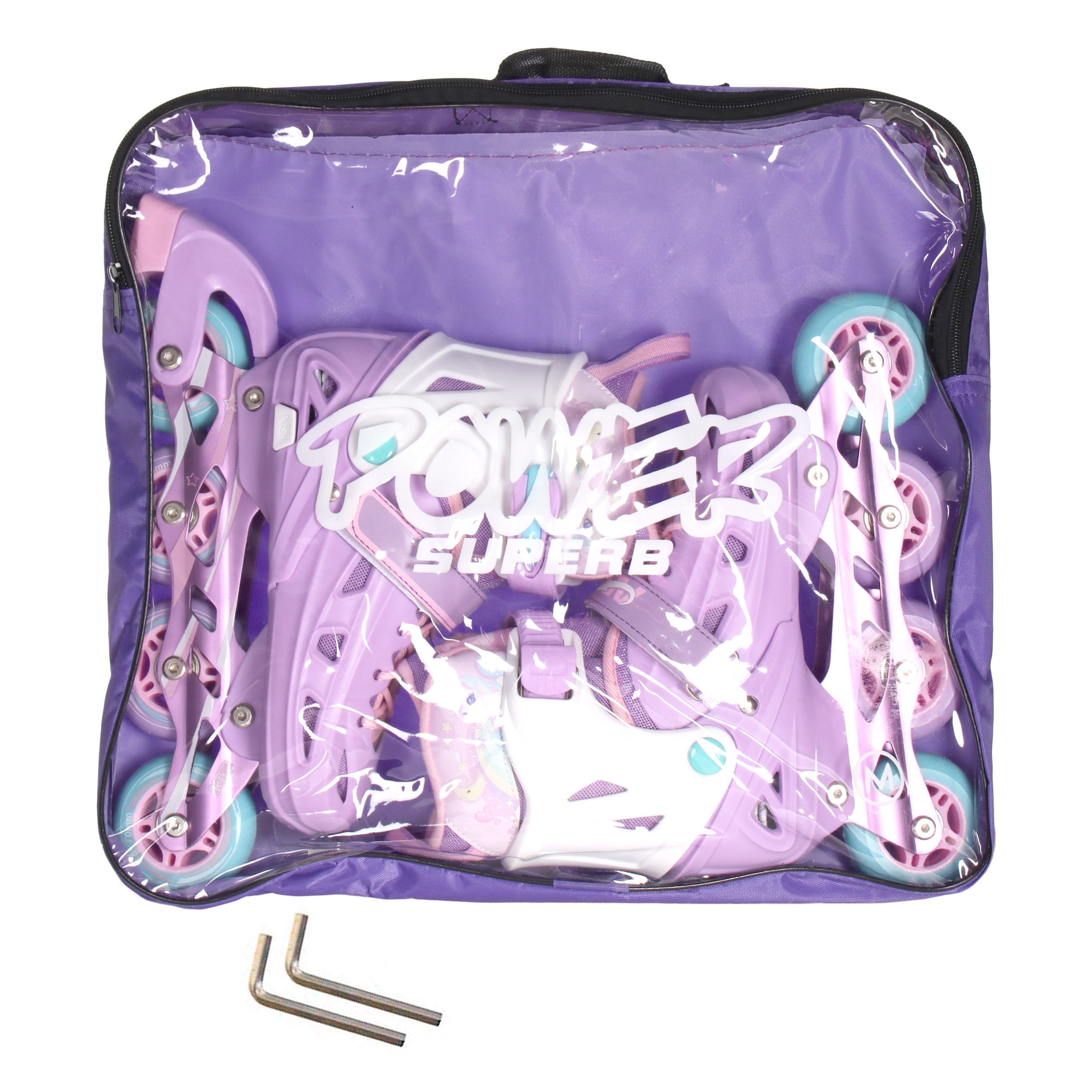 Роликовые коньки COMIRON / 199 L /уп 6/ (39-42) сиреневые