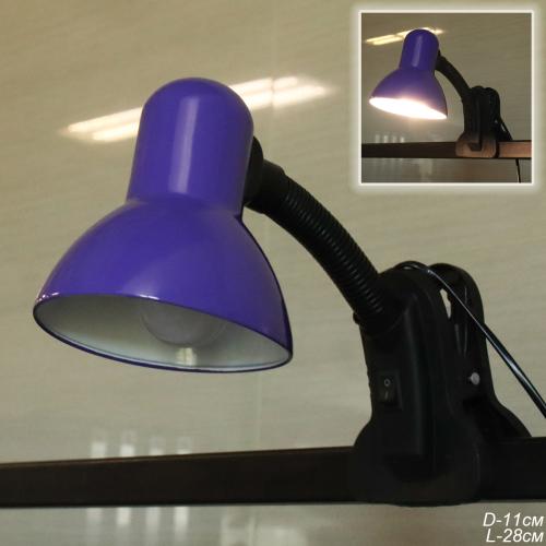 Светильник настольный на прищепке фиолетовый / 108BXIAO-6 / Ex27 /уп 70/