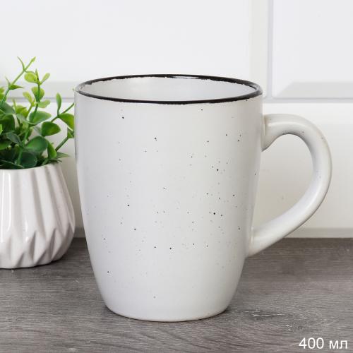 Кружка 400 мл Ручная работа Точки / 1700 /уп 48/