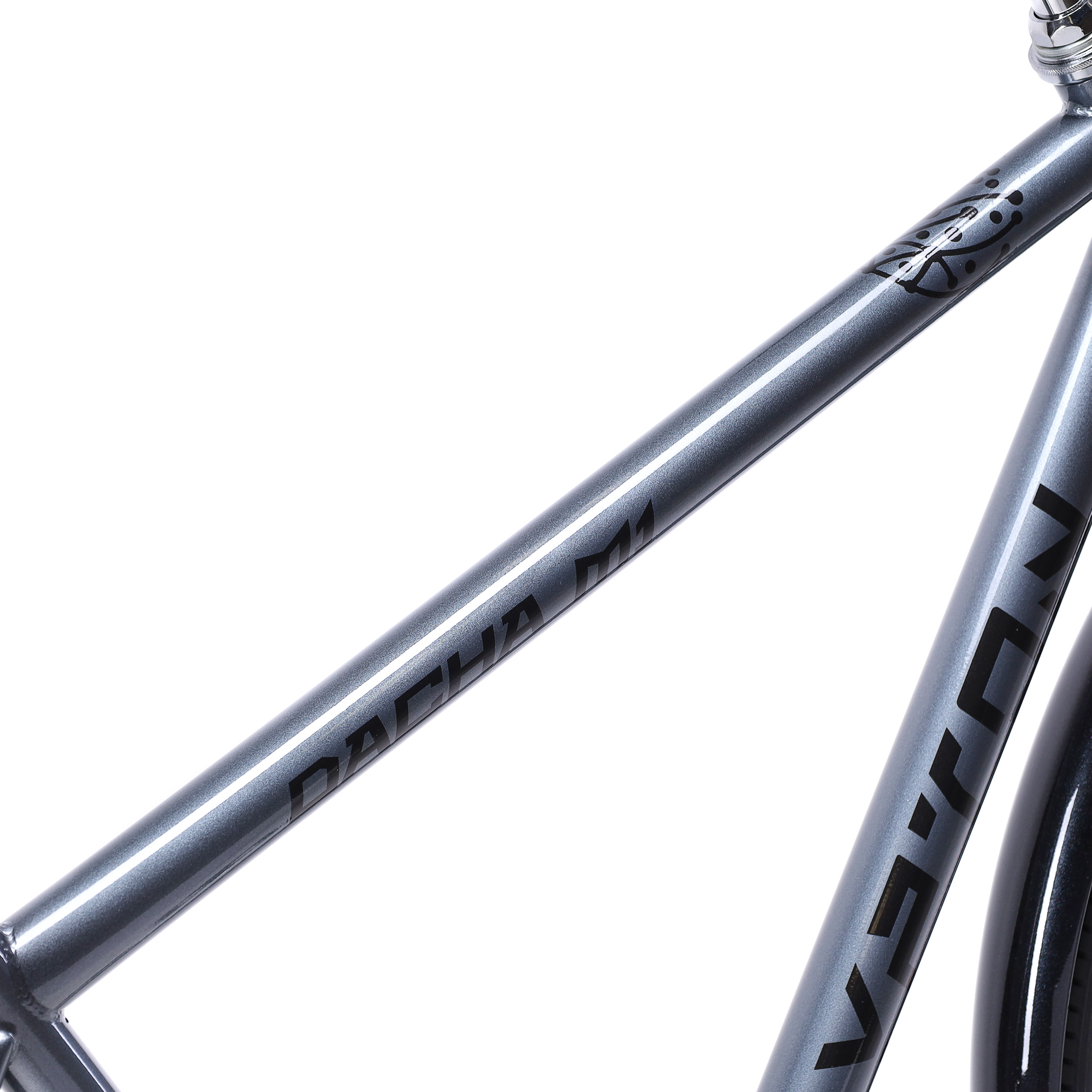 Велосипед городской с корзинкой 28" рама 19" 1sp KRYPTON DACHA M серый металлик ЦВК