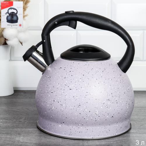 Чайник 3,0 л, ручка Бакелит/ KISIGA / KSG-443 /уп 12/ 0,76/индукция / трехслойное дно