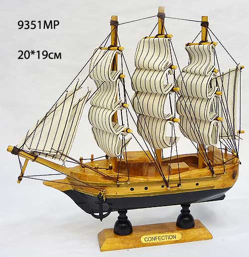 Макет парусного корабля 20х19 см / 9351MP /уп 72/
