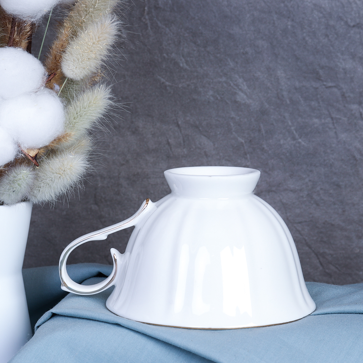 Чайный набор 4 предмета 250 мл на ножке / RS/4-FY203006 /уп 12/ Отводка золотом