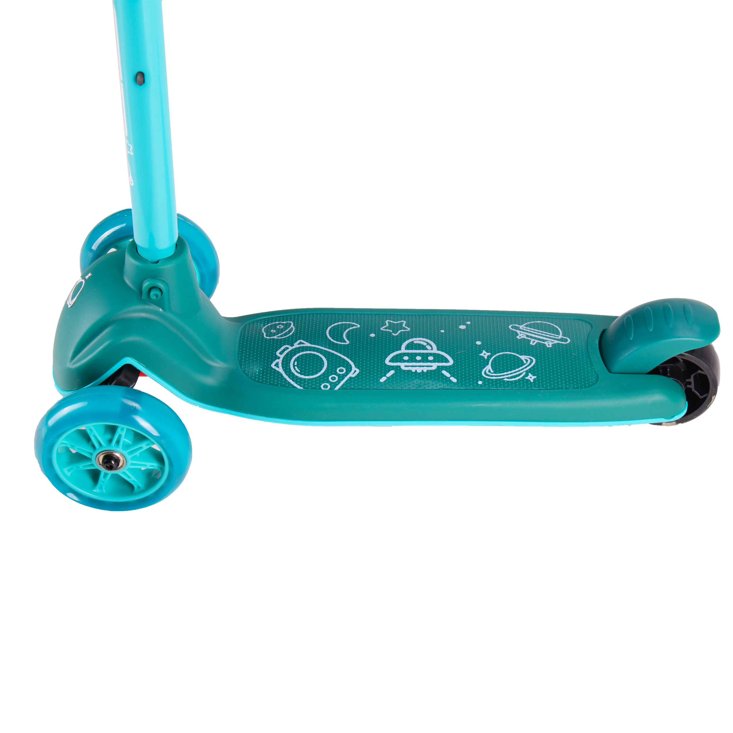 Самокат 3-х колесный COMIRON SUNNY / GT806-10 /уп 10/ зеленый космос