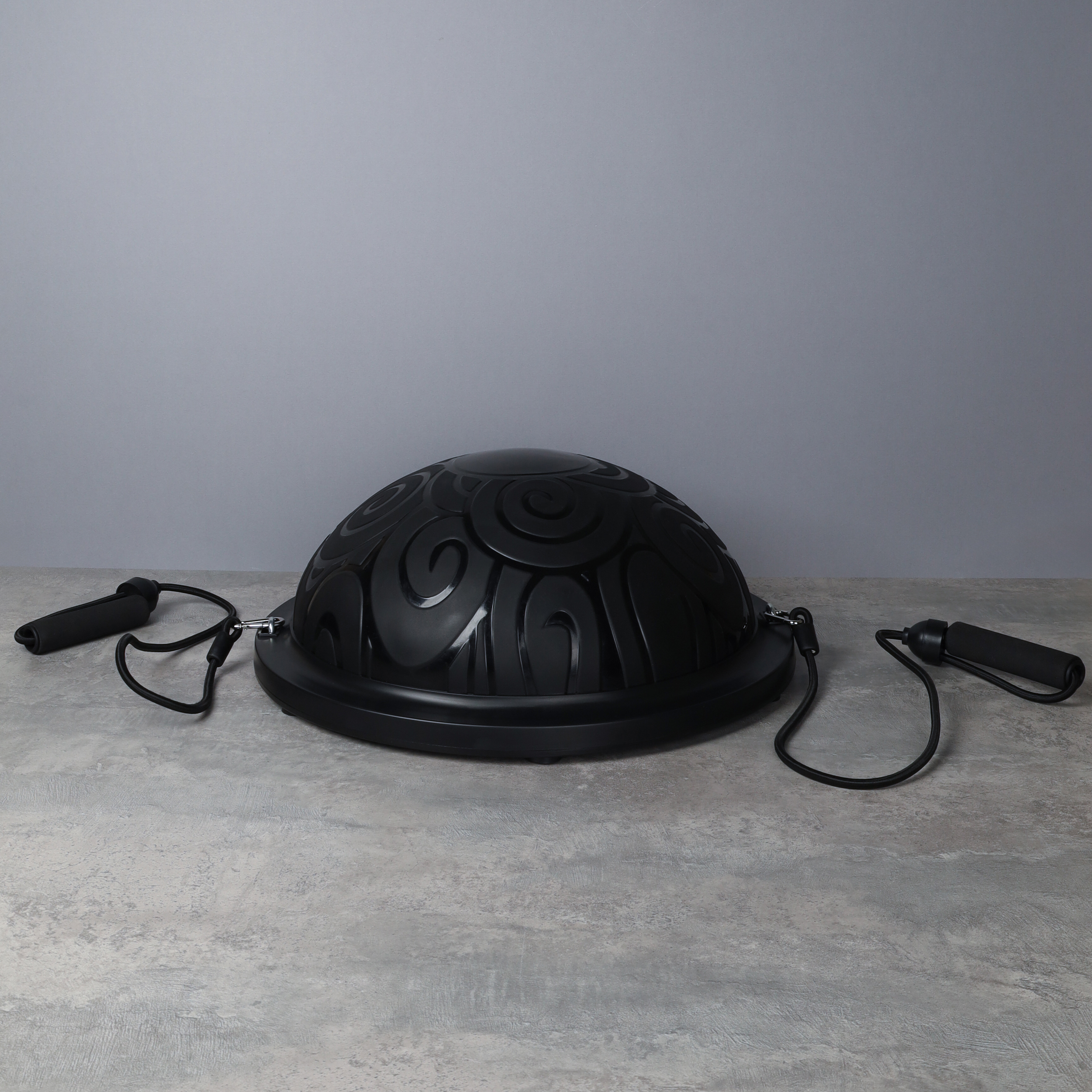 Полусфера балансировочная BOSU 46см Woohooo Curls эспандер, насос/ чёрный/ B46Cu-BL/ уп5