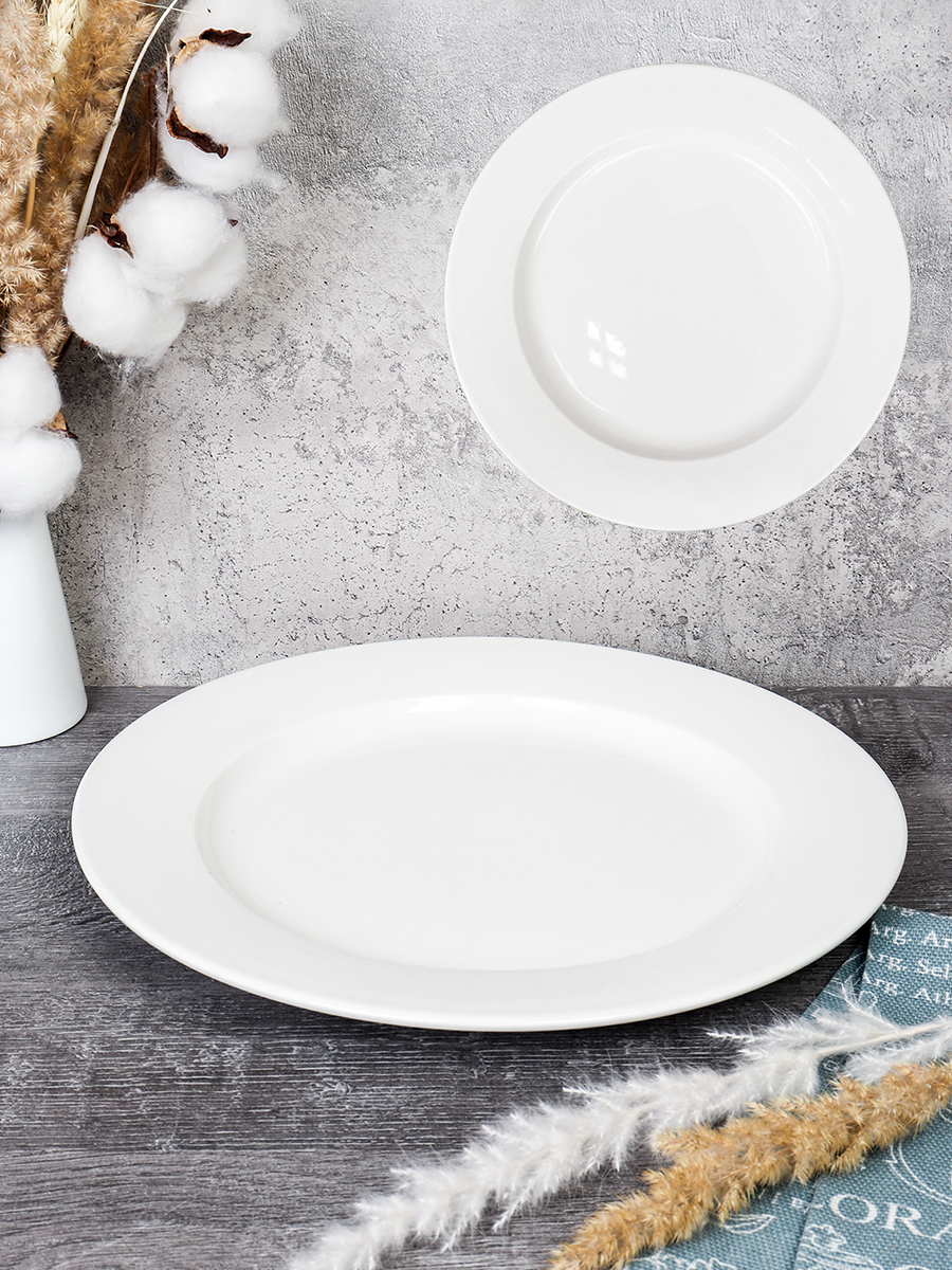 Тарелка круглая 28 см / RU-794 /уп 16/ белое