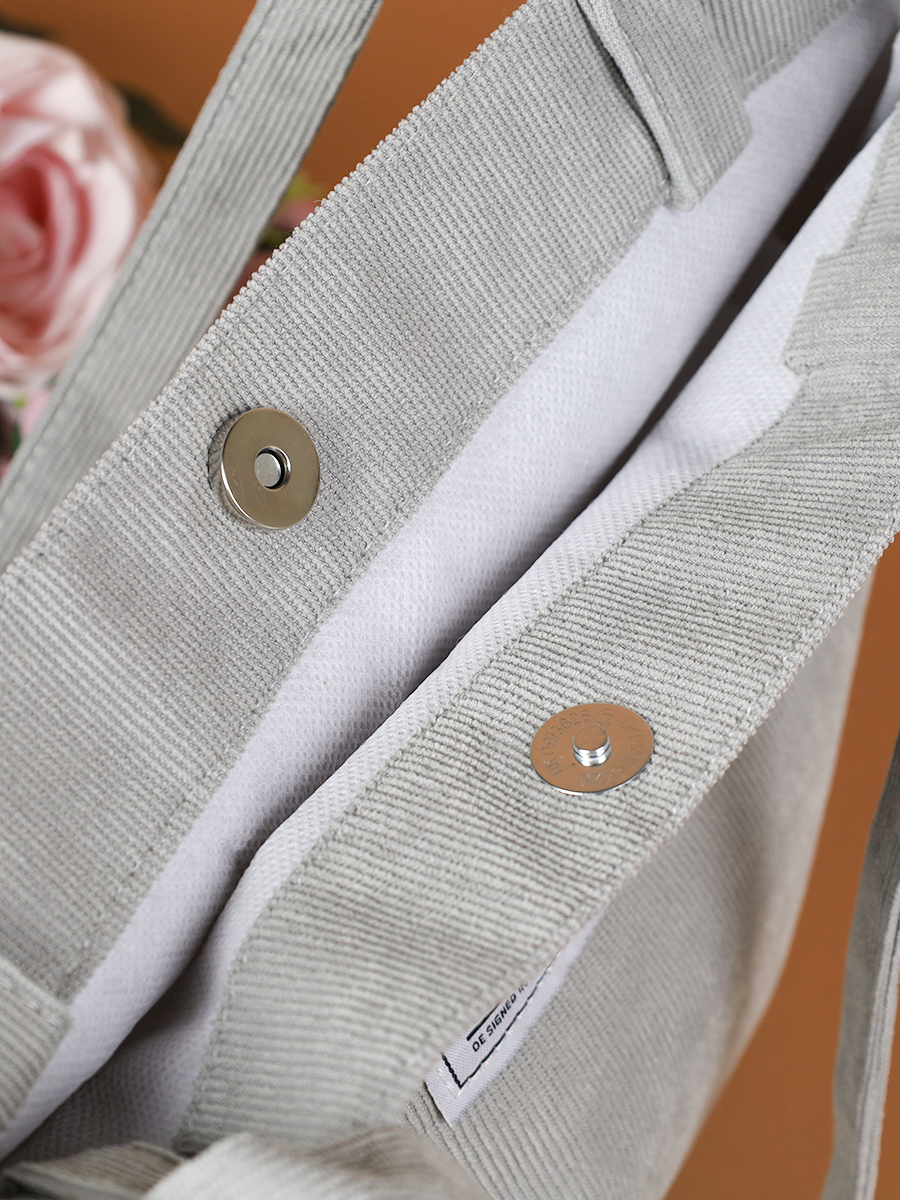 Сумка дамская шоппер 35х10х30 серый / MIR - 10 /уп 20/