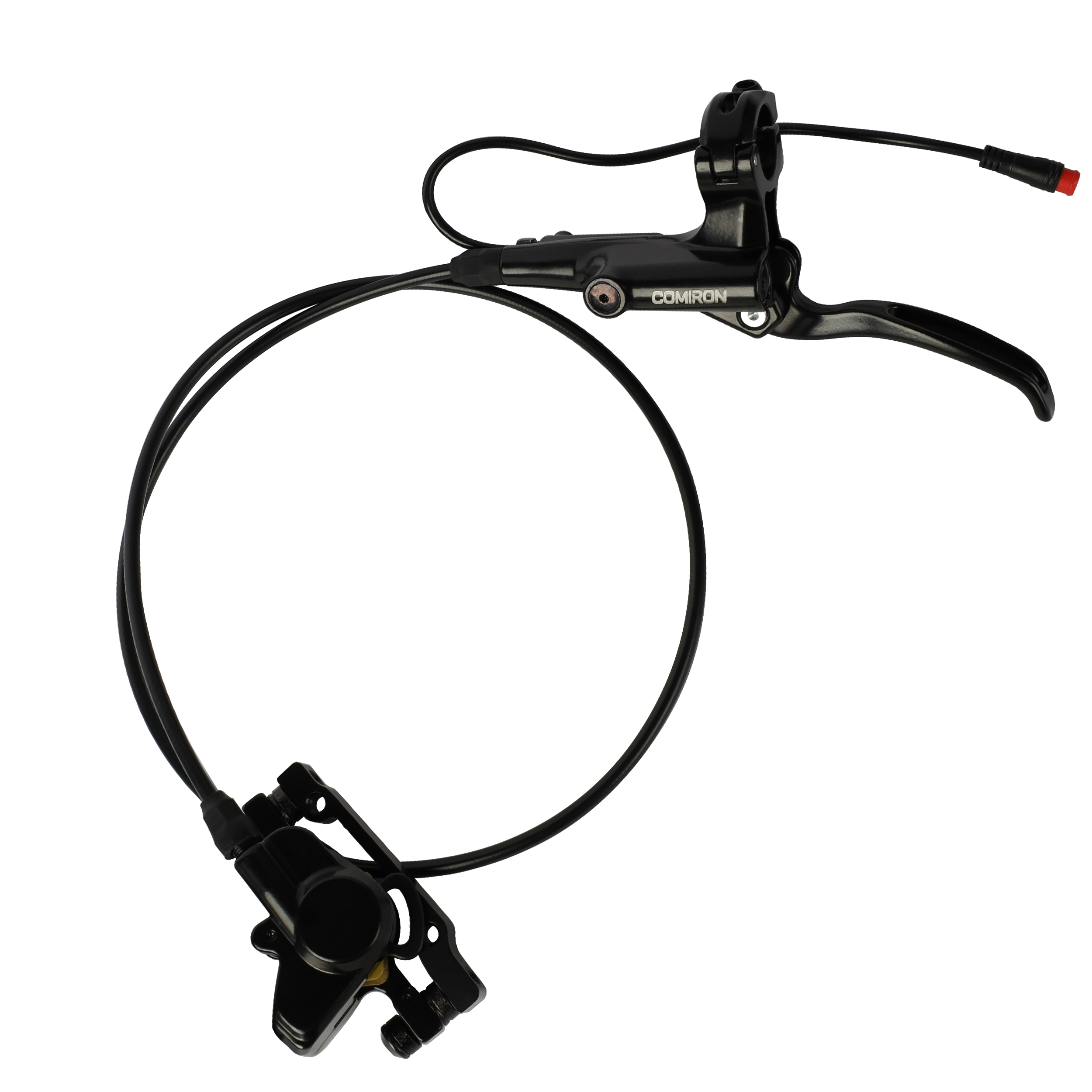 Тормозной набор дисковый гидравлический передний+задний для электробайков COMIRON HD-09E-1. 2 поршня. с ротором 160мм (TP-01E) /20/