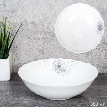 Набор суповых тарелок 6 штук 650 мл 175 мм / HW70 (2028) / уп 8/ Одуванчик 735516