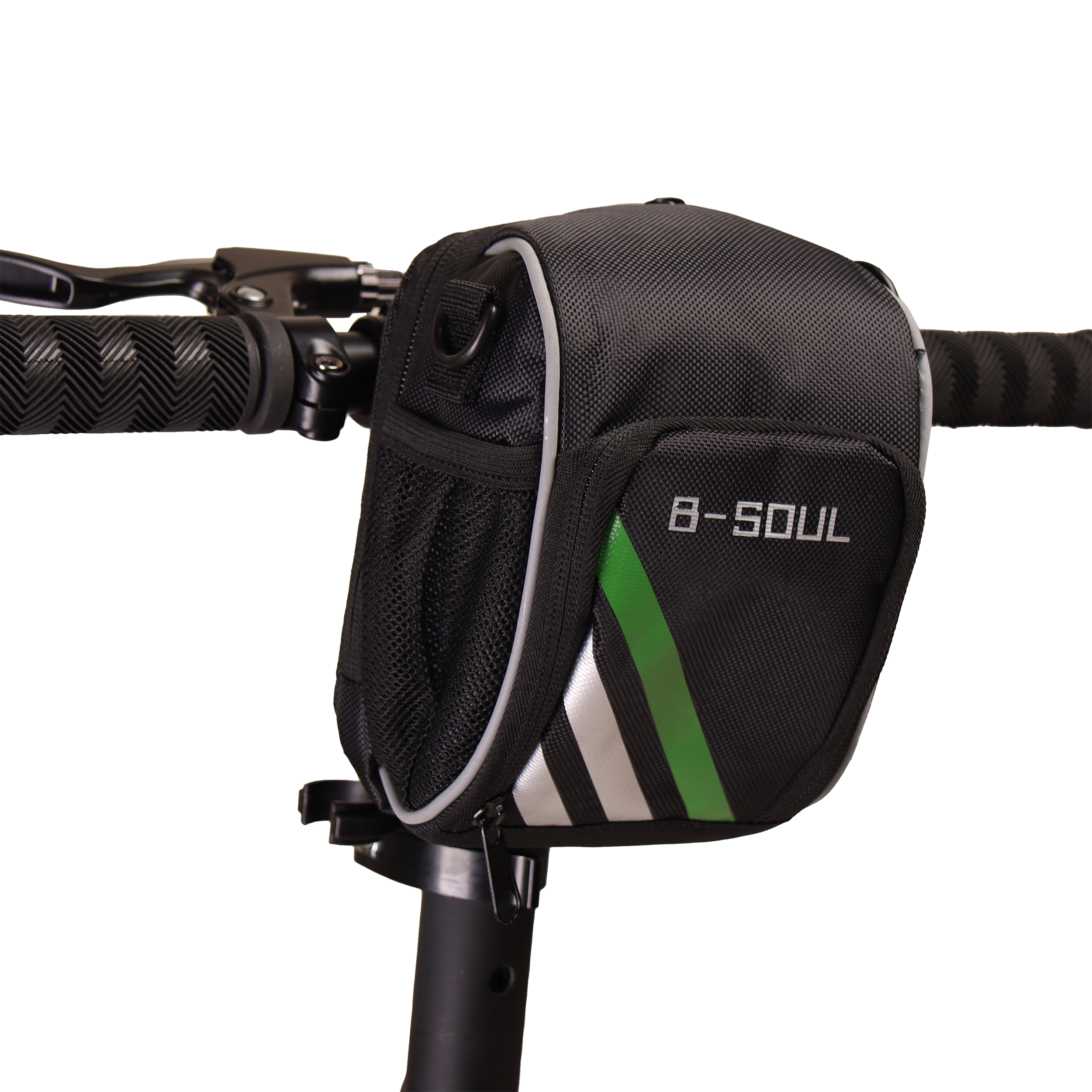 Сумка на руль самоката, велосипеда BICYCLE SOUL, чёрная, 15.5х11х9см.
