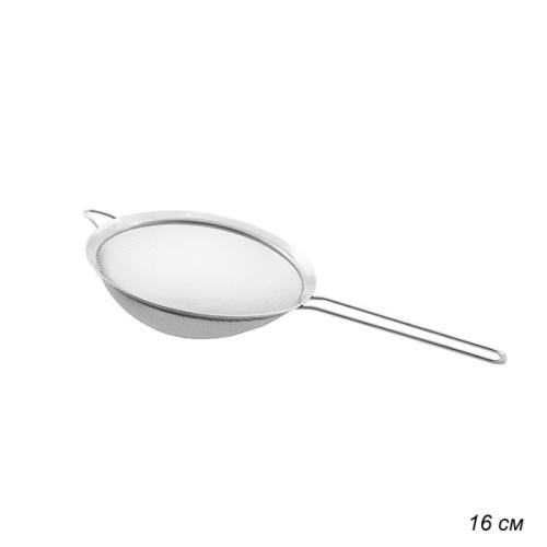 Сито с ручкой 16 см металл / W16-006 /уп 100/