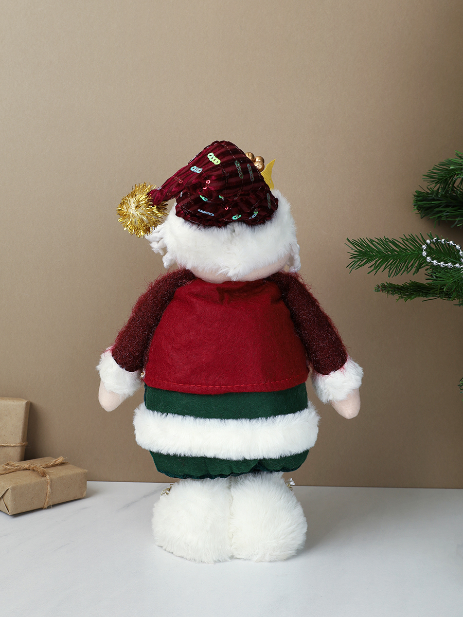 Новогоднее украшение Дед мороз на телескопических ножках 35/60 см / SH056-1 /уп 72/