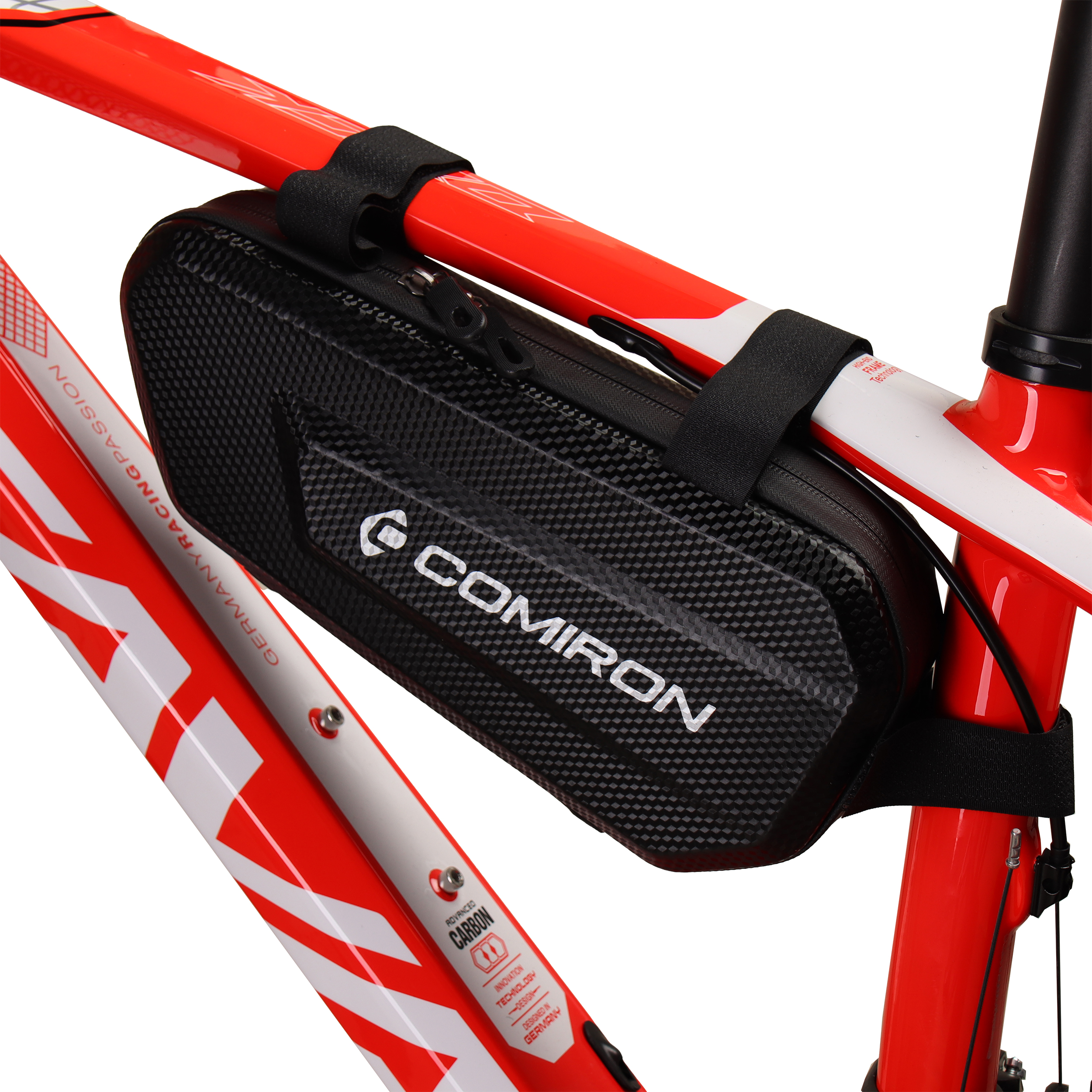 Сумка велосипедная подрамная COMIRON "PODRAMU", жёсткий EVA Hard Shell корпус, водонепроницаемая,  27x11.5x7см. /уп 50/