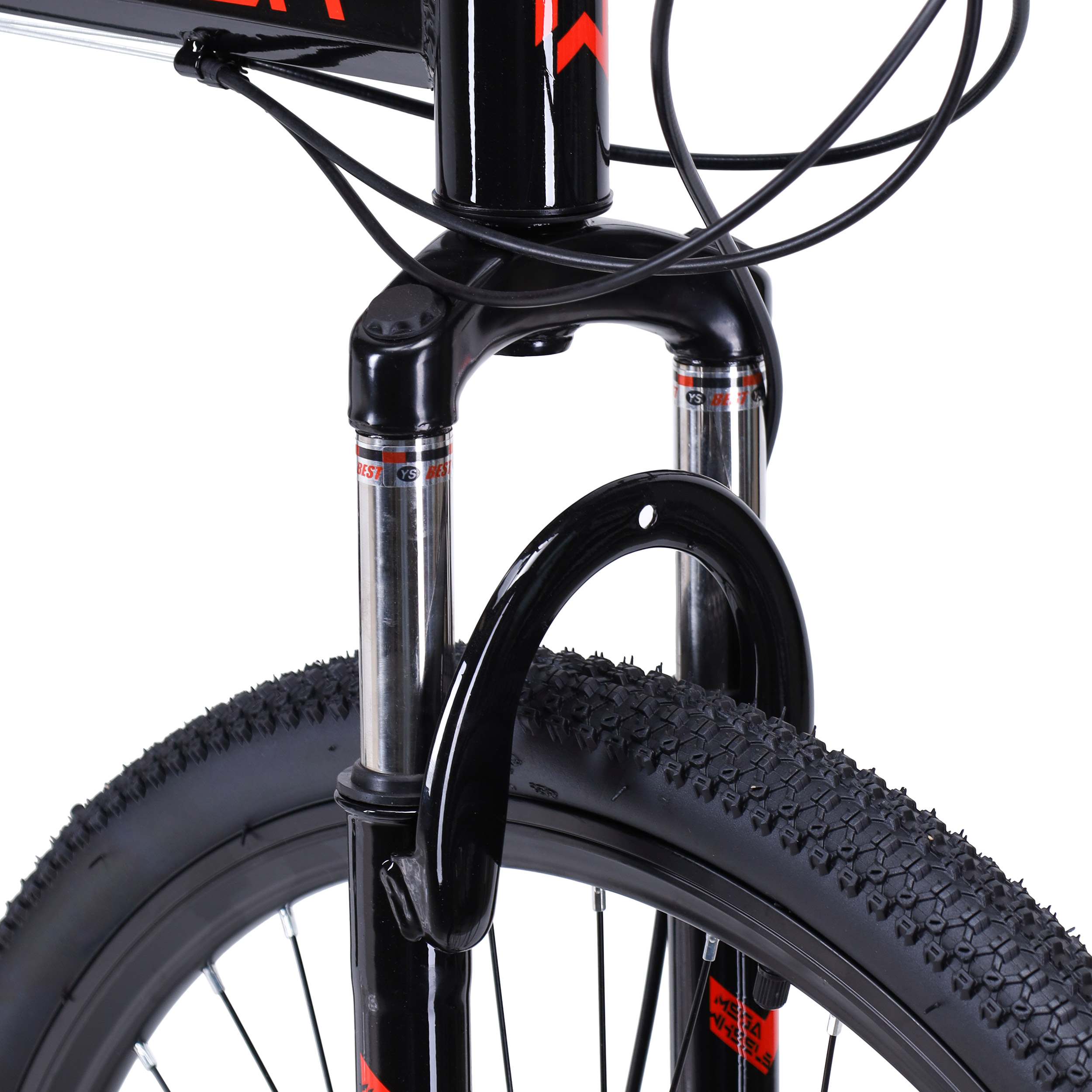 Велосипед 26" рама 17" 21sp  MEGAWHEELS DH чёрный-красный