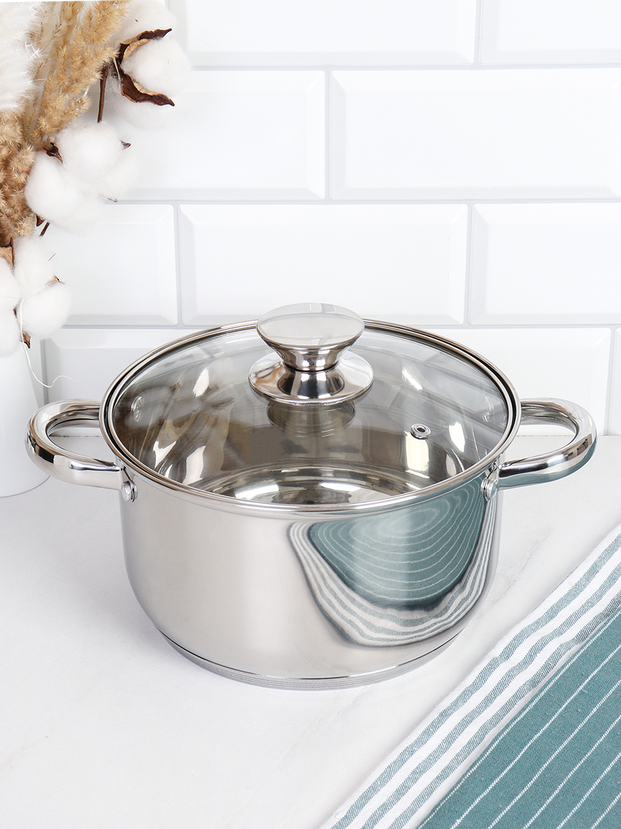 Кастрюля 3,2 л, Аванта / LB-1106-8B-3,2 /уп 1/ индукция/ Гофрокороб/ KISIGA