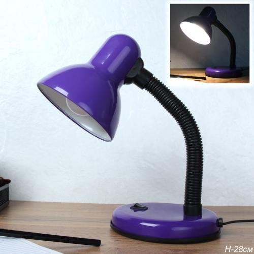 Светильник настольный 28 см фиолетовый / 203B-4 / Ex27 /уп 45/