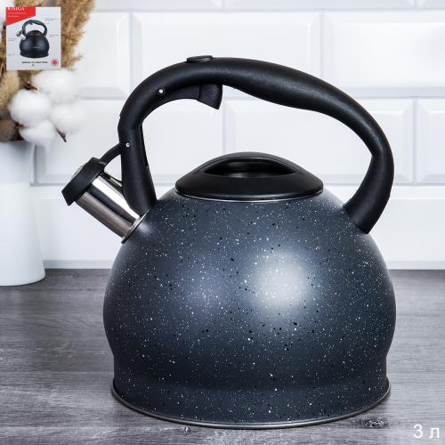 Чайник 3,0 л, ручка Бакелит/ КИСИГА/KISIGA / KG-438 /уп 12/ 0,76/индукция /трехслойное дно