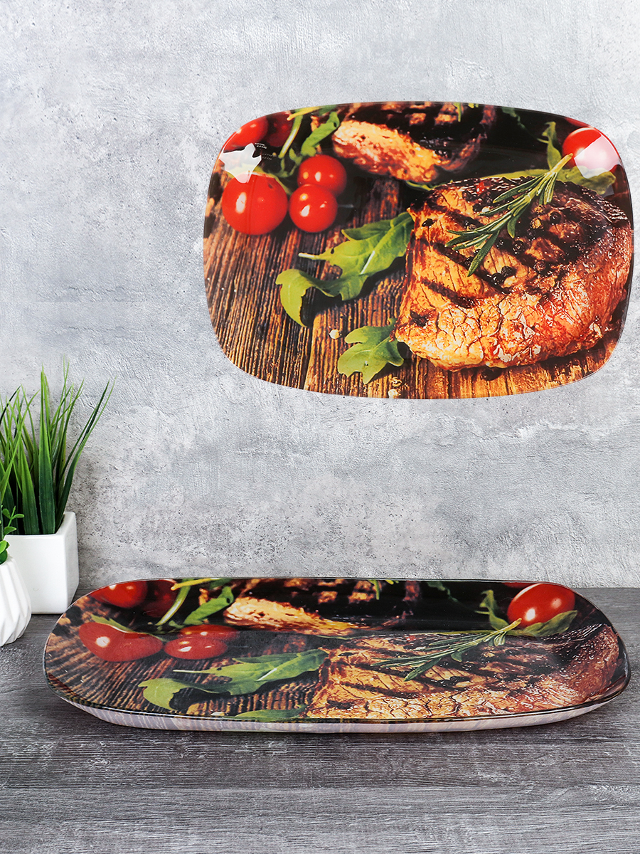 Блюдо прямоугольное глубокое 34х24 см / S445014C-T317W /уп 12/ ДОП СКИДКА ОТ 1 шт 2%