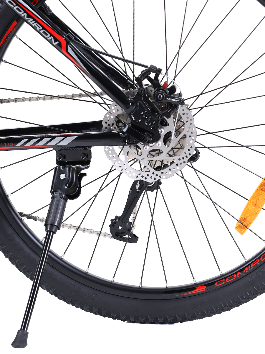 Велосипед 27,5" рама 19" 1x10sp COMIRON SYSTEM чёрный красный