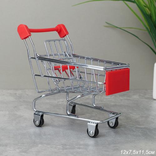 Сувенир Тележка для супермаркета 12х9,5 см / YR-115 /уп 240/ БЕЗ ЭДО