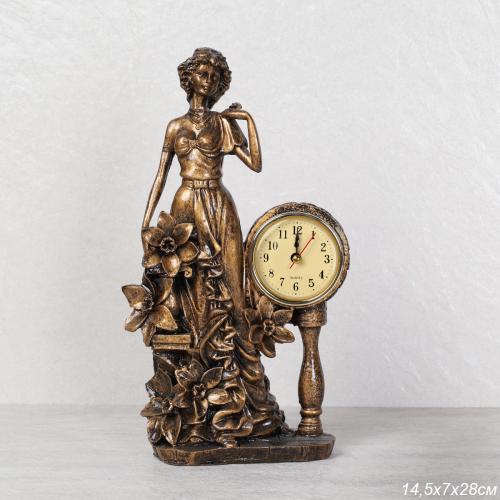 Часы статуэтка Дама 14,5х7х28 см / 512A / Z507A /уп 24/