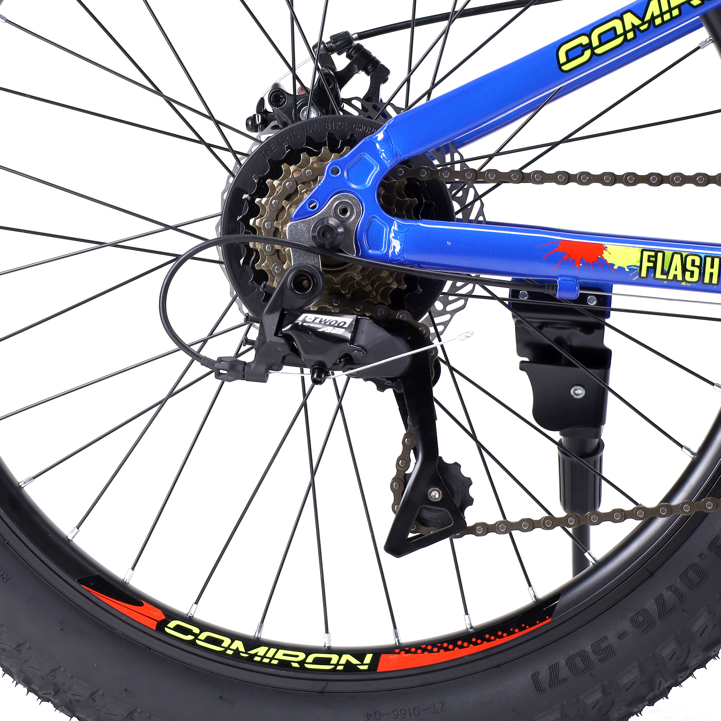 Велосипед 24"x3.0 рама 13" 7sp COMIRON FLASH полуфэт ригид синий