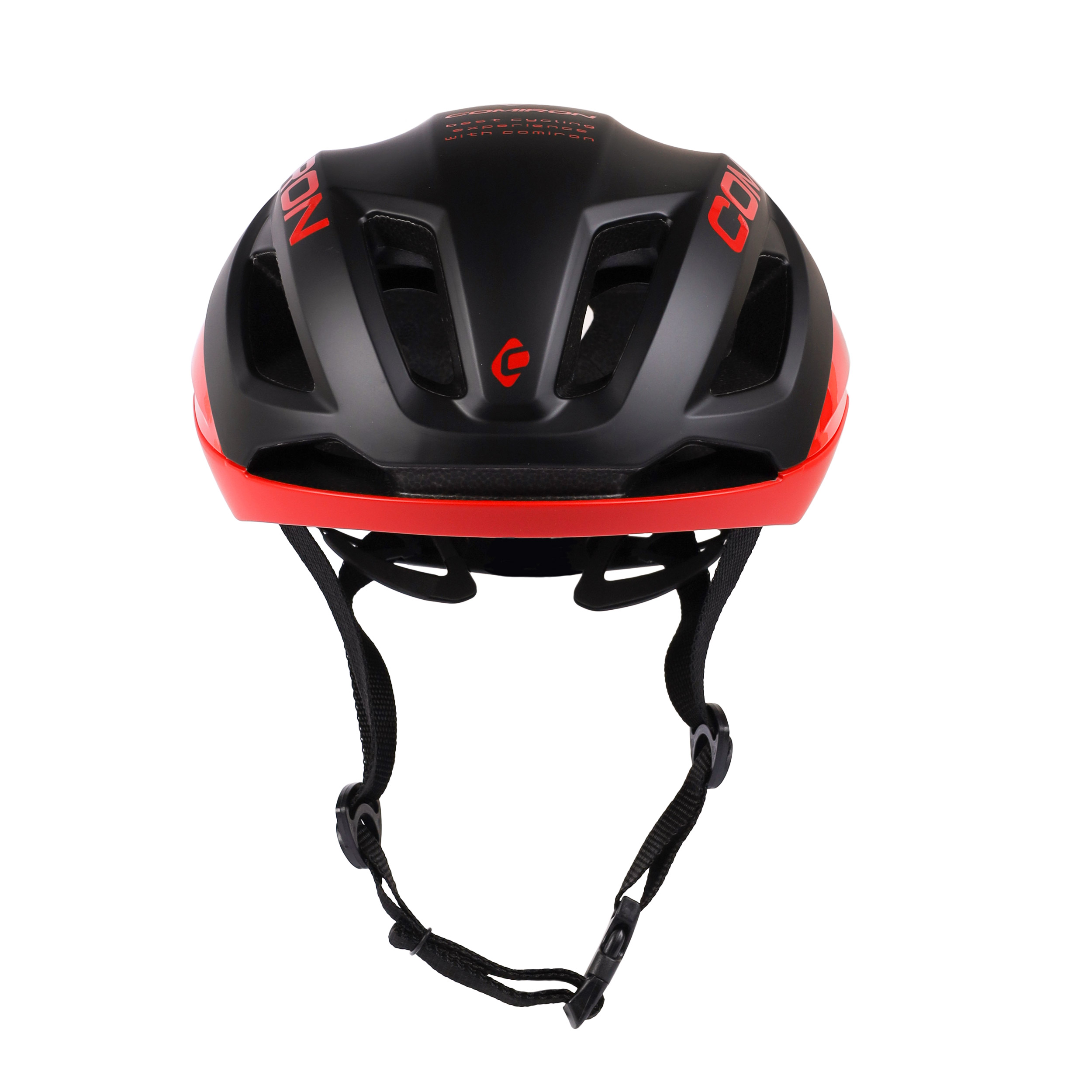 Шлем велосипедный COMIRON Wind. Цвет: Black-Red. Размер: M (58-61см)  / MX-69T / уп 12