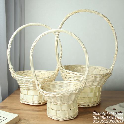 Корзина плетеная 3 штуки шляпка 33х22/27х18/23х15 см / S/3 A11 /уп 30/