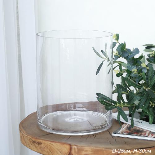 Ваза Цилиндр для цветов 25х30 см / Y-2530 /уп 6/ СКИДКА НА КОРОБ 11%