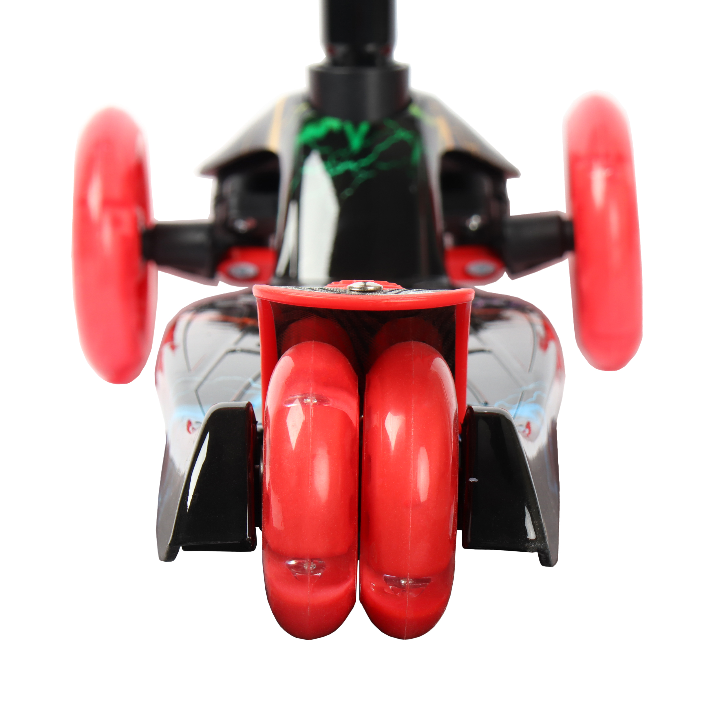 Самокат трехколесный для детей от 3-х лет Yeenot GT4108P57, нагрузка до 50кг, вес 2.3кг, светящиеся колёса PU116мм, цвет Молния ZOV БК/уп10