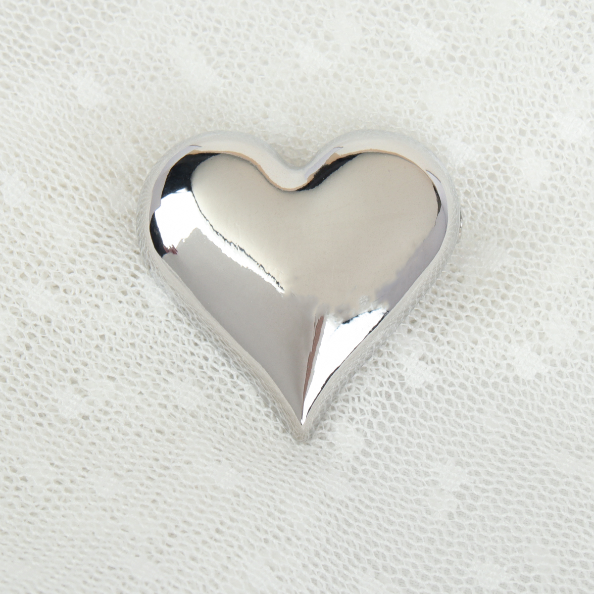 Брошь Сердце серебро / 2868 /уп 18/
