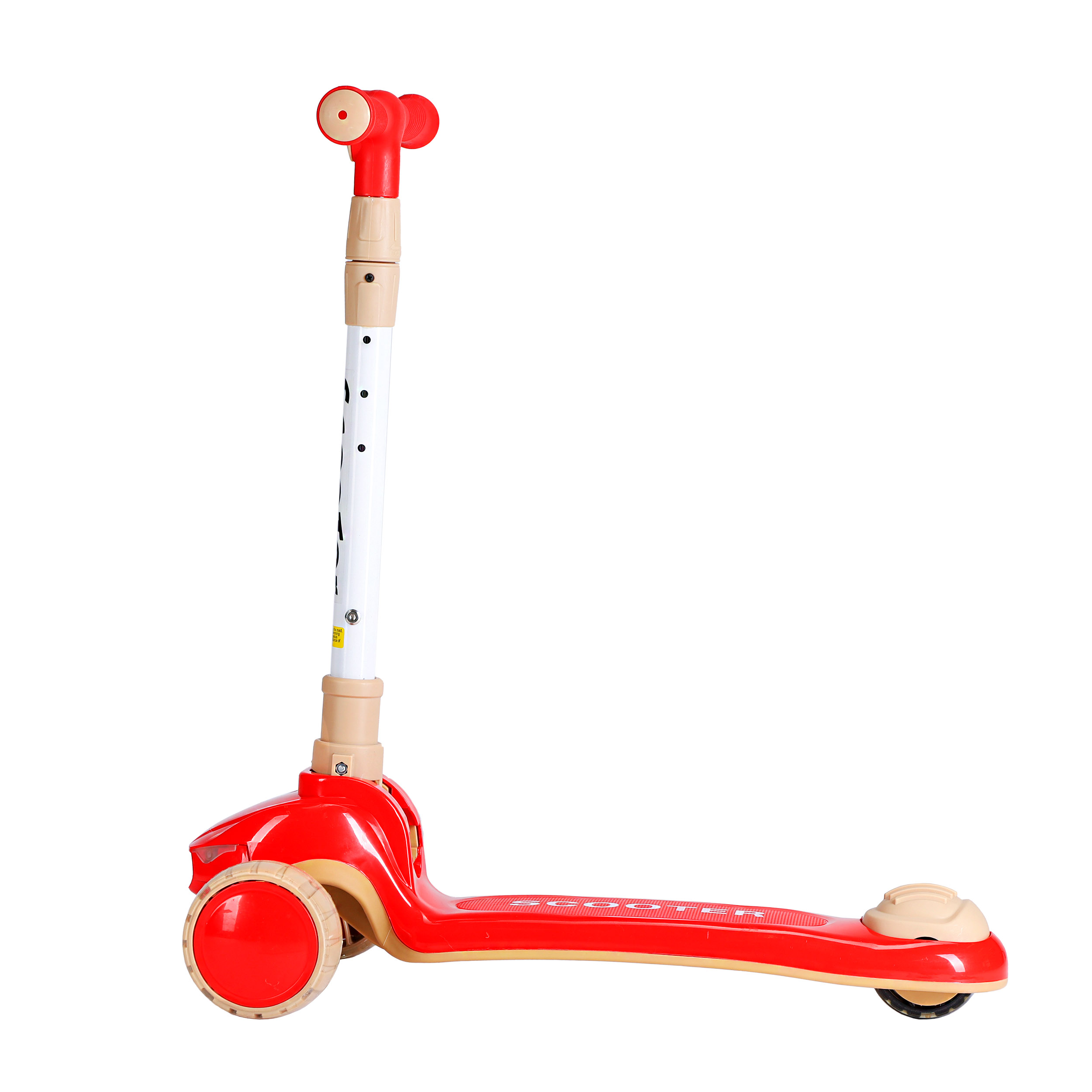 Самокат 3-х колесный SCOOTER Super car / ZR-758 /уп 8/ красный металлик