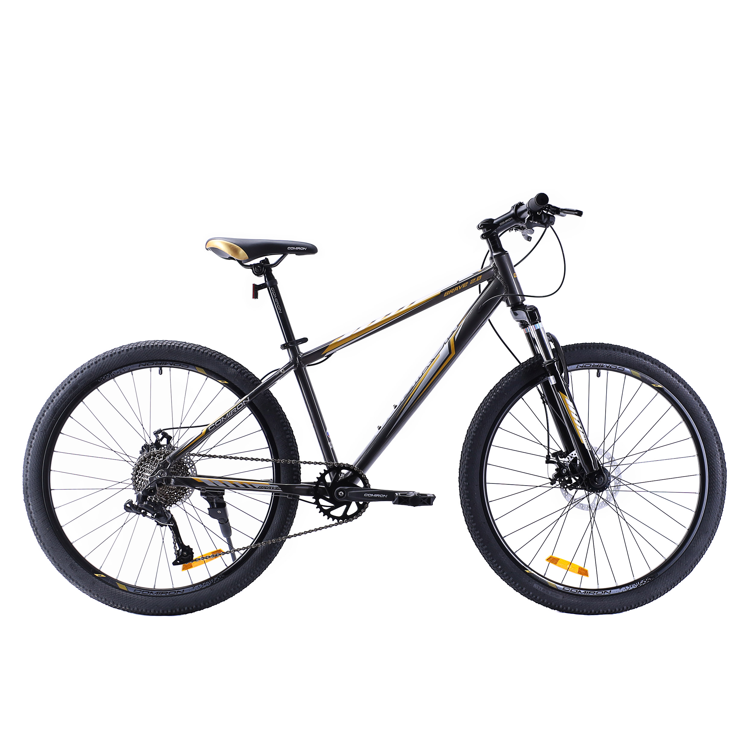 Велосипед 26" рама 15" 1х10sp COMIRON BRAVE 2.0 чёрное золото