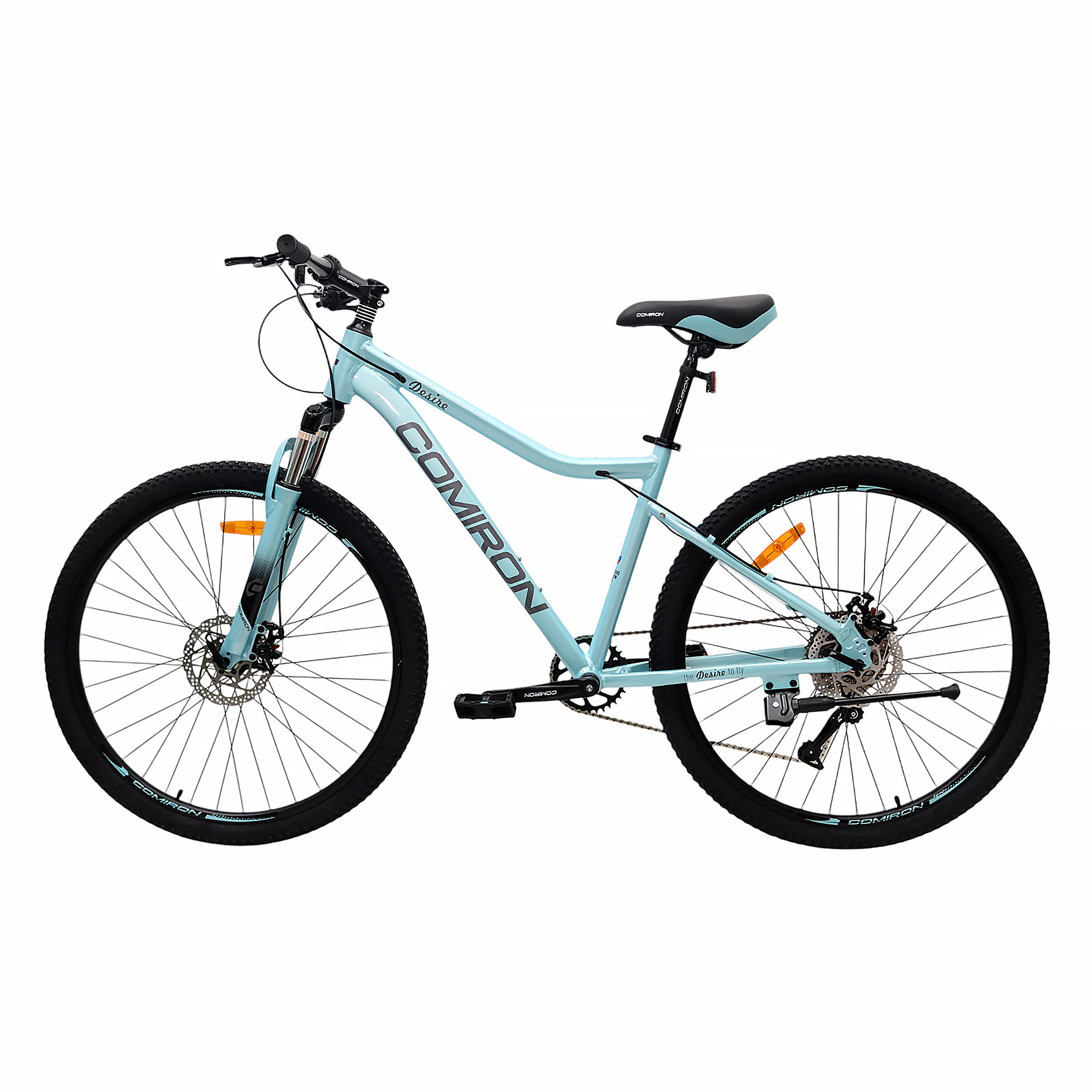 Велосипед 27,5" рама 17" 1x10sp COMIRON DESIRE голубой дымный