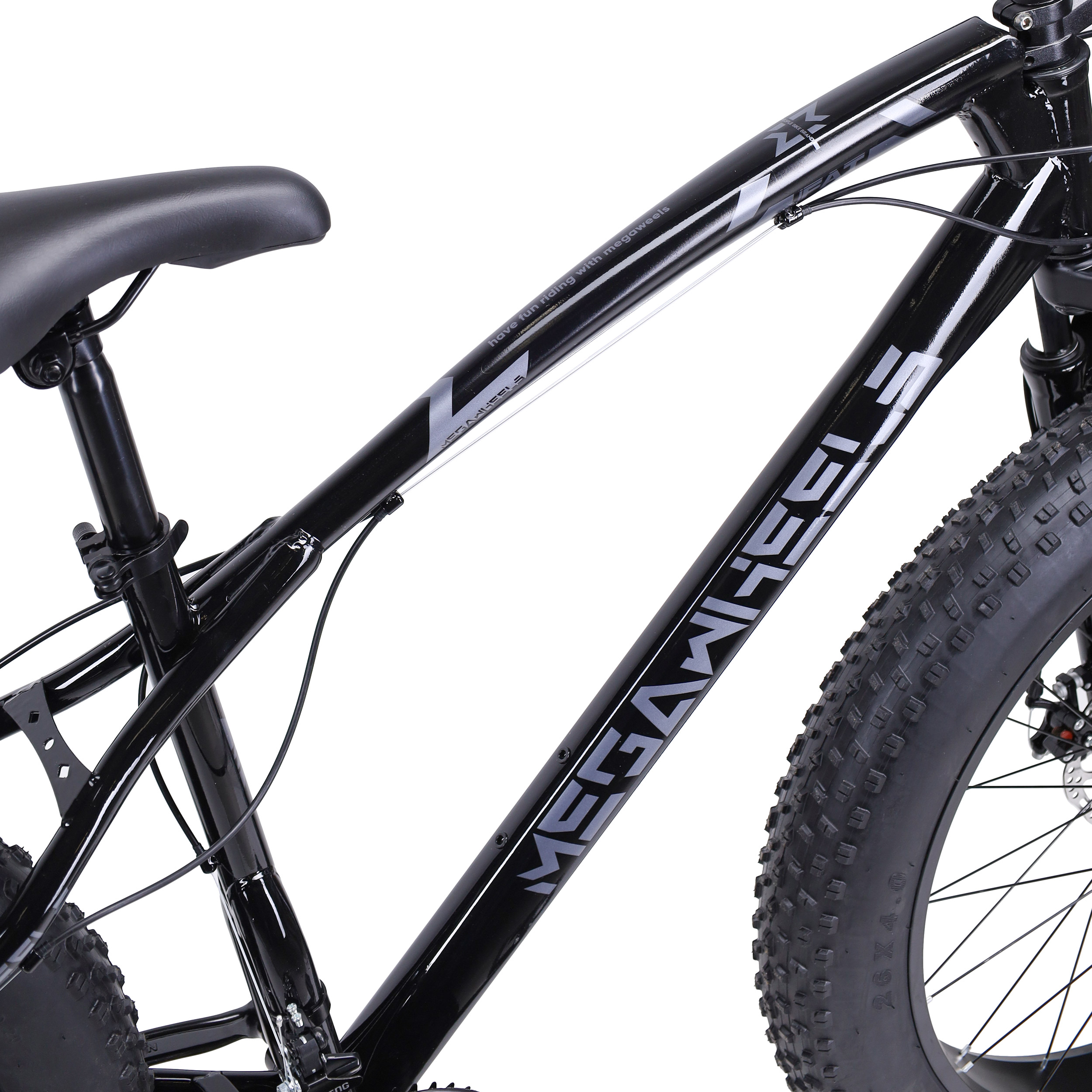 Велосипед фэт-байк 26"x4" рама 17" 21sp MEGAWHEELS FAT чёрный