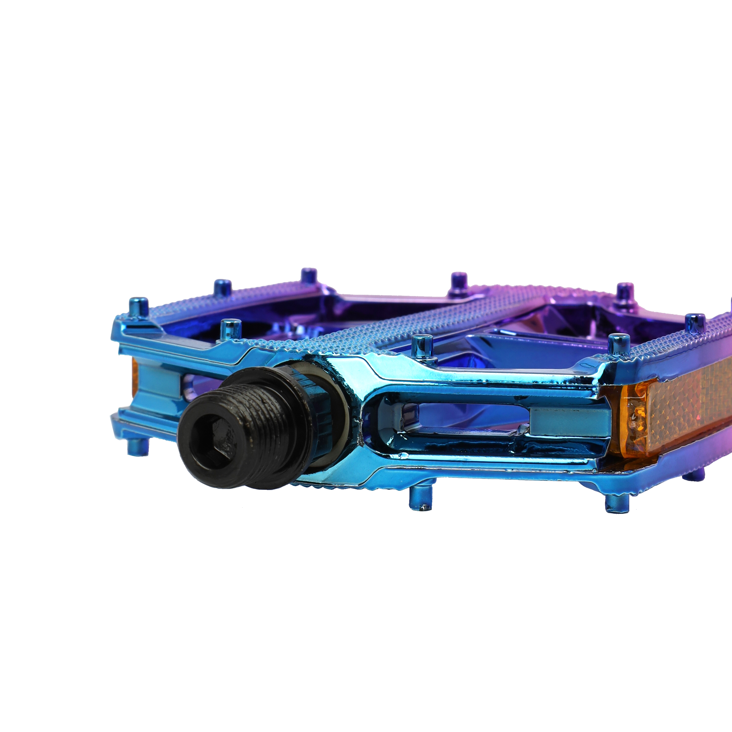 Педаль MTB MIXIEER MX-P556, 9/16 резьба, PP корпус, 1DU подшипник, 108х107мм, с рефлектором, сталь ось, vacuum blue, 1 пара /уп50/