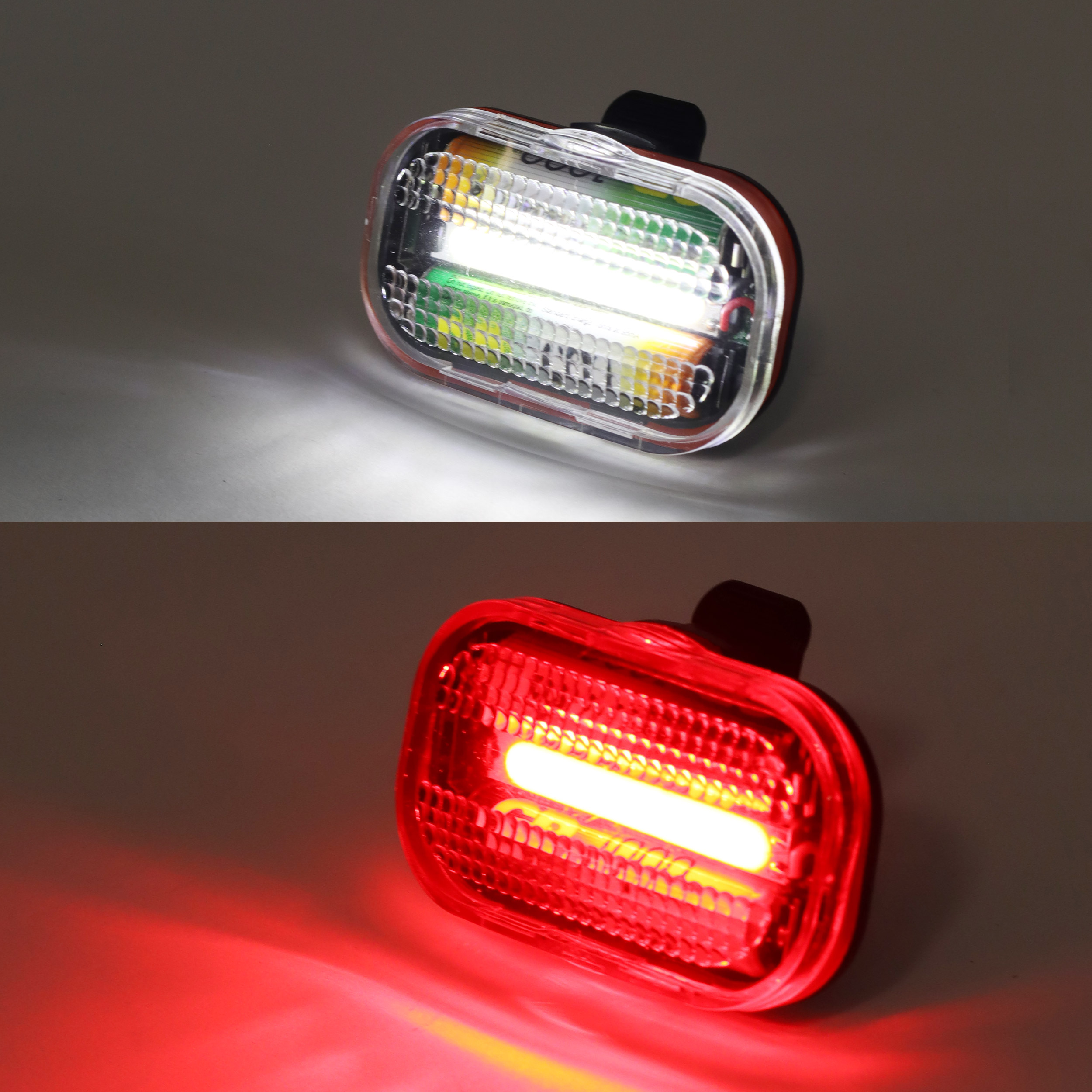 Набор фонарей передний и задний COMIRON "DUOFORCE" корпус: ABS, свет: 15COB LED, суперяркость, 3 режима, AAA*2, 33гр /уп 20/100/