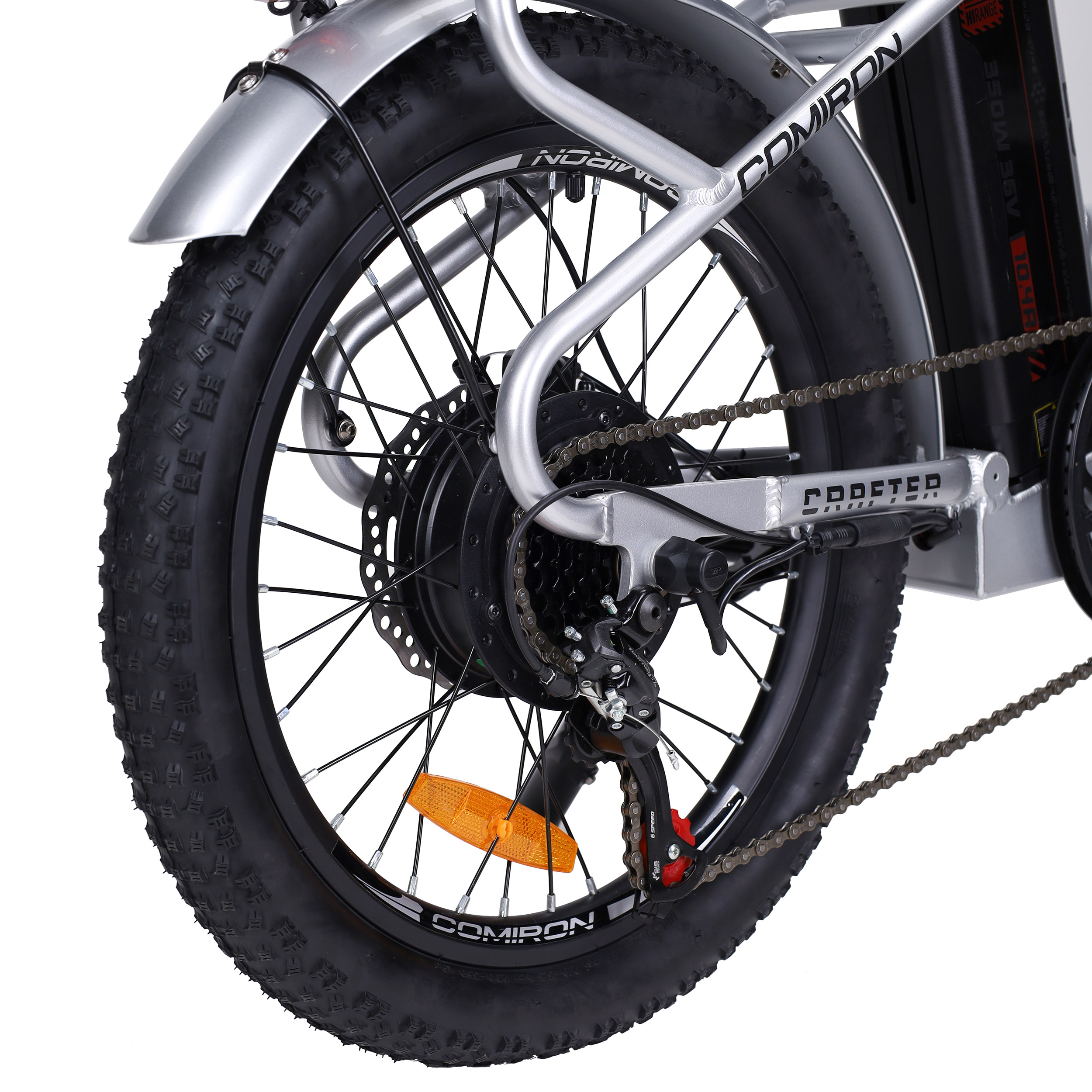 Электровелосипед 20" COMIRON CRAFTER грузовой 7SP SHIMANO 350W 36V/10.4AH серебристый