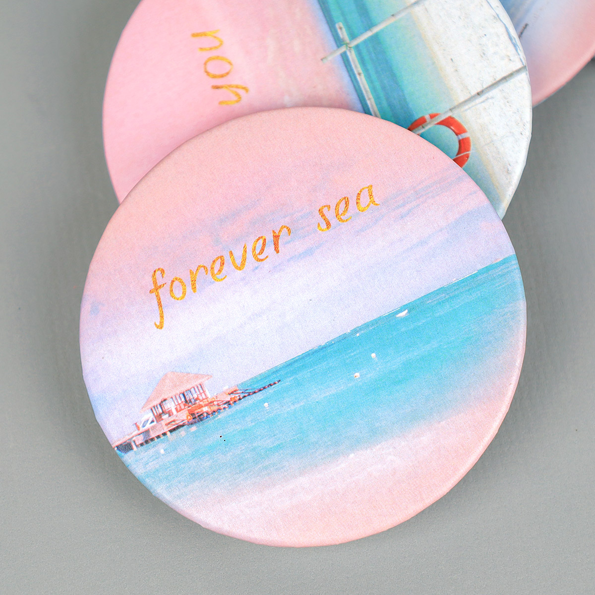 Зеркало карманное 7 см / CW419-4 /уп 12/480/ 