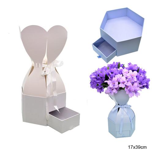 Коробка подарочная для цветов / 9475 /уп 48/ АКЦИЯ