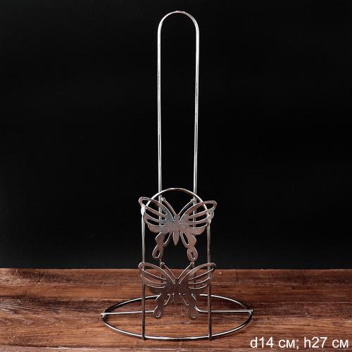 Держатель для бумажных полотенец металл Бабочки / BT-128 /уп 300/ 27х14 см/ 0,072