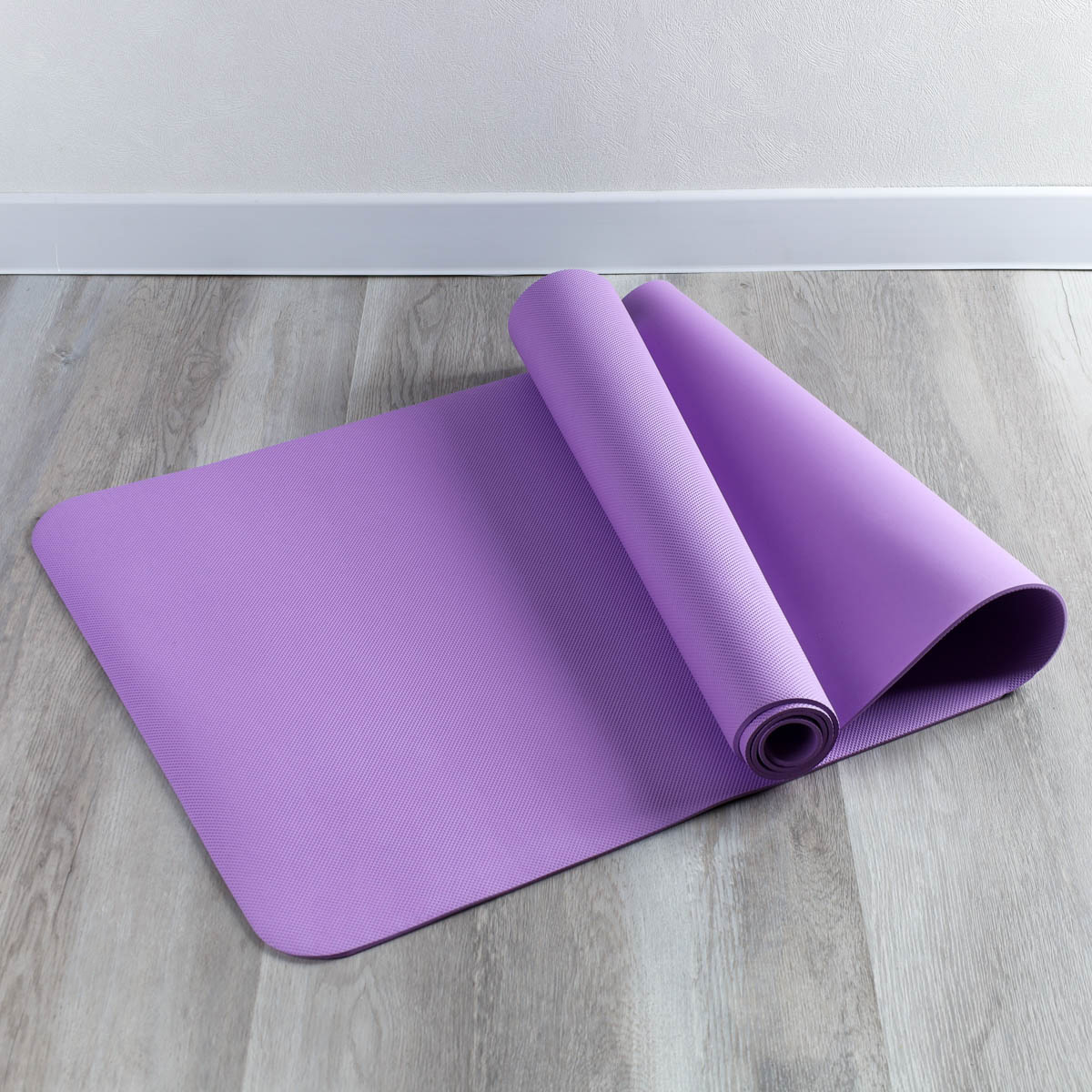 Коврик для йоги и фитнеса спортивный гимнастический EVA 4мм. 173х61х0,4 цвет: фиолетовый / YM-EVA-4V / уп 24