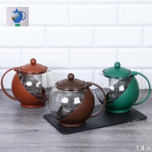 Чайник заварочный с ситом 1400 мл / G-65421 /уп 48/