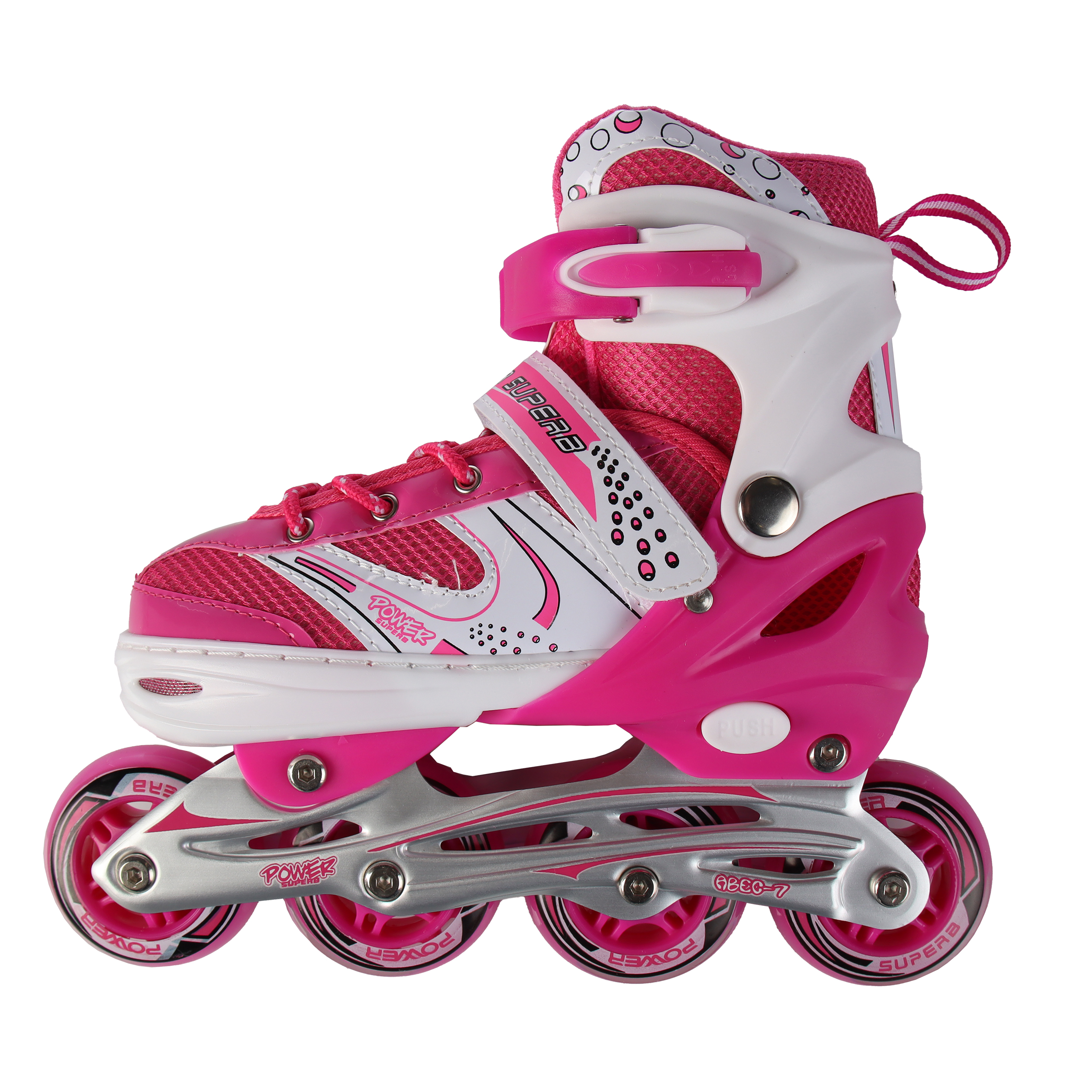 Роликовые коньки POWER / L6035М /уп 6/ (35-38) розовый