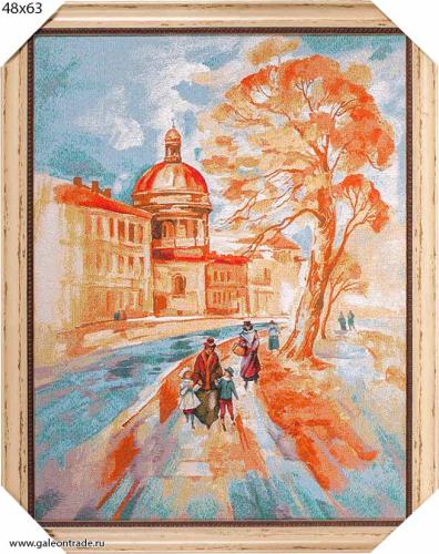 Картина гобелен 48х63 Бульвар. Вдоль набережной / 4205C-213А  / иваново