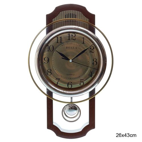 Часы настенные с маятником 26х43 см / T2878 /уп 10/