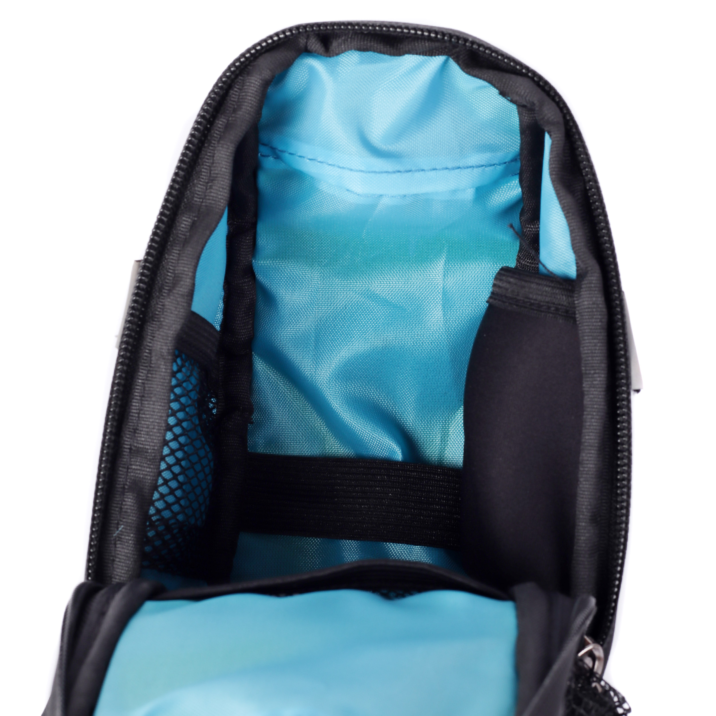 Сумка велосипедная подседельная B-SOUL, отделение на молнии, крепление velcro, 10.5х8х24см, 178гр, Черная /уп50